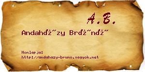 Andaházy Brúnó névjegykártya
